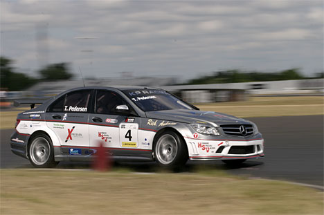 Tom Pedersen satte 12 bedste tid i feltets enlige Mercedes, der for første gang i år er til start i Danish Touringcar Championship